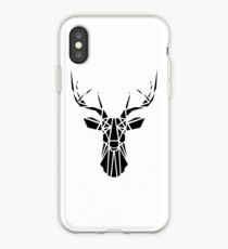 Vinilo o funda para iPhone Ciervo negro geométrico