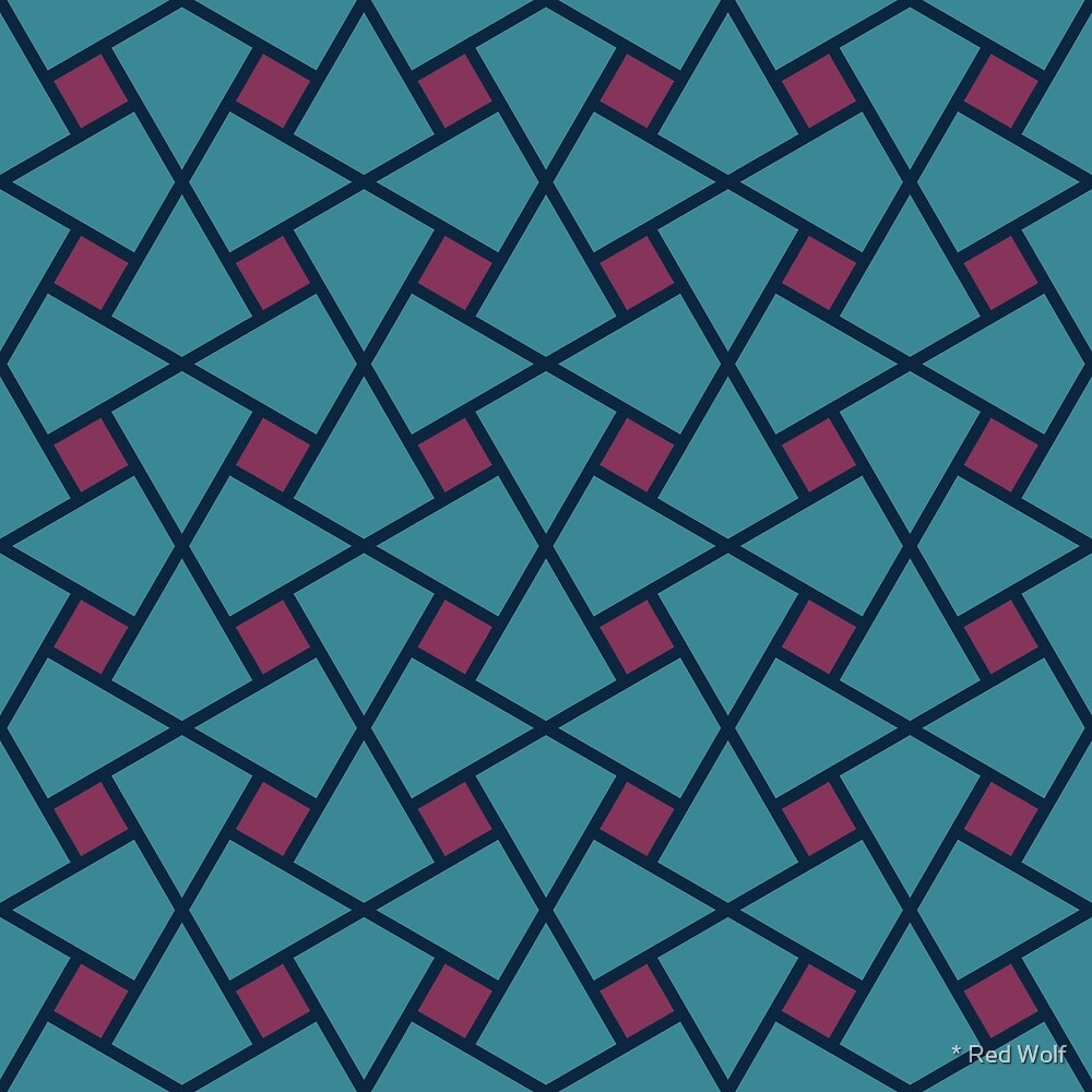 Geometric Pattern: Square Twist: Cottage by * Red Wolf