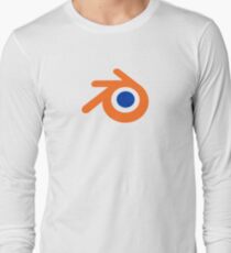 blender logo 3d design Long Sleeve T-Shirt