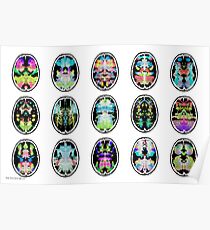 Rorschach Tintenklecks fMRI Scan 15 invertiert Poster
