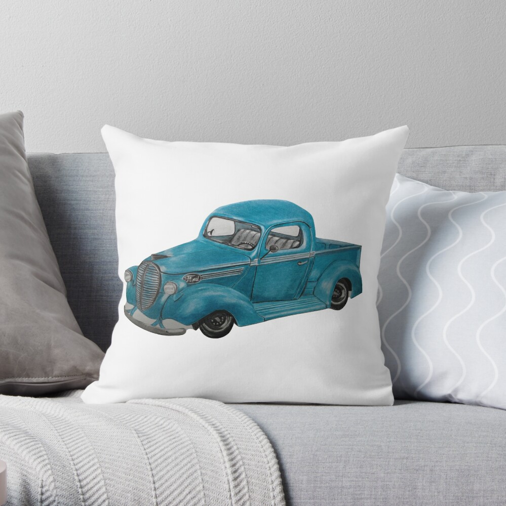 Old Ford Truck Throw Pillow