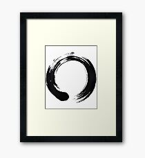 Zen Enso Kreis Gerahmtes Wandbild