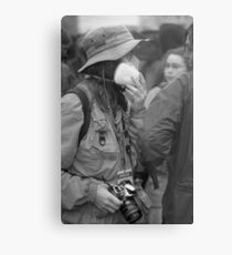 So...What are the mask for? Metal Print
