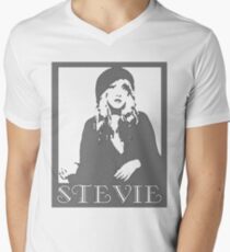 STEVIE NICKS GRAYSCALE Men's V-Neck T-Shirt