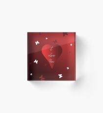Valentine front Acrylic Block