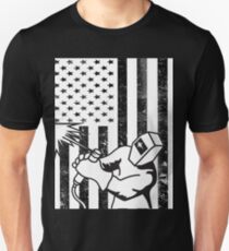 Welder American Flag Shirt Unisex T-Shirt