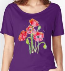 Poppies Women's Relaxed Fit T-Shirt