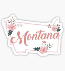 Montana Floral State Sticker