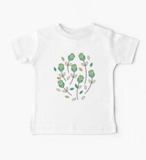 Green Flowers Baby Tee