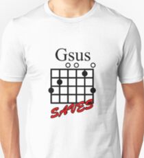 Jesus Saves (Gsus Saves) Guitar Chord Slim Fit T-Shirt