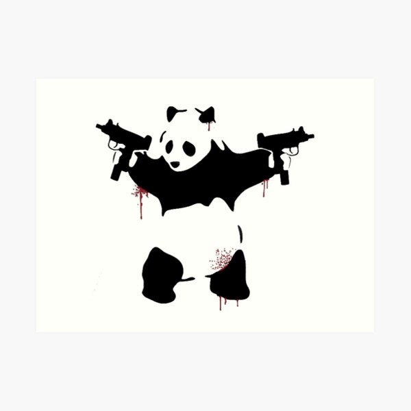 Panda Guns Wall Art | Redbubble