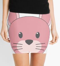 Pink Rabbit Having Fun Mini Skirt