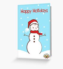 #HugsForNoah Snowman Happy Holidays Greeting Card