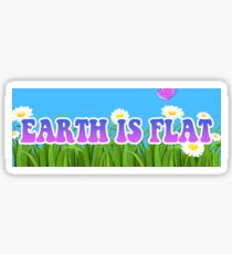 Earth is Flat - Flower Design Flat Earth Sticker