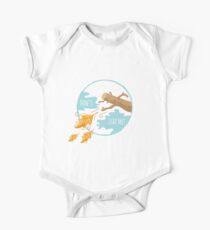 Fall Leaf Illustration / Sad Love Story One Piece - Short Sleeve