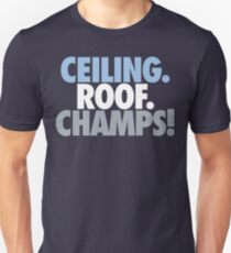 Camiseta unisex Techo. Techo. Champs! (Azul claro / blanco / gris)