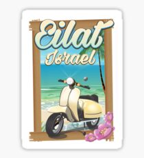 Eilat Beach Israel scooter travel Sticker