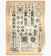 Soviet Rocket Poster