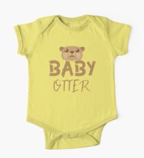 Body de manga corta para bebé BABY OTTER (con la correspondiente mamá Nutria y Papa Otter)