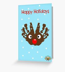 #HugsForNoah Rudolph Happy Holidays Greeting Card
