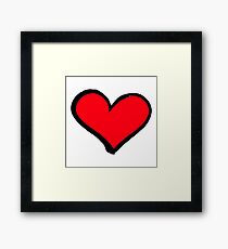 Red heart Framed Print