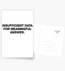 Insufficient data for meaningful answer - The Last Question by Isaac Asimov Postcards