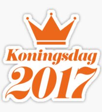 Koningsdag Crown 2017 - King's Day Netherlands Celebration Nederland Sticker