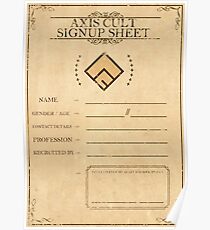 Axis Cult Signup Sheet Poster