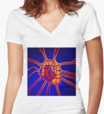 Cartography of the heart Women's Fitted V-Neck T-Shirt