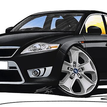 Ford Mondeo (Mk4) X Sport Black Sticker for Sale by yeomanscarart