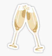 Champagne Glasses Sticker