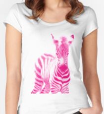 Zebra 05 Tailliertes Rundhals-Shirt