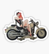 Motorcycle Pinup Sticker