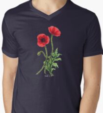 Poppies Men's V-Neck T-Shirt