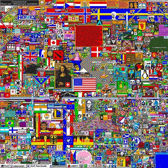 "/r/place final" Posters by Jelbrezzul Redbubble