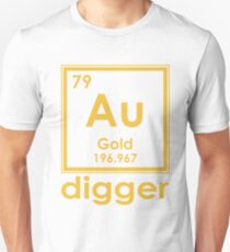 Gold Digger Au 196.967 Periodic Table Of Elements Design Unisex T-Shirt
