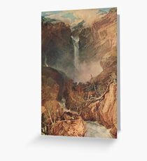 The Reichenbach falls by J M W Turner Greeting Card