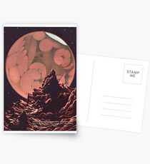 Vintage Mars Science Fiction Canals Postcards