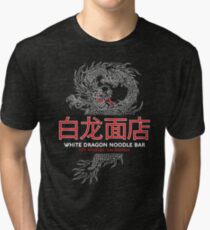 White Dragon Noodle Bar - ½ White Cut Mandarin Variant Tri-blend T-Shirt
