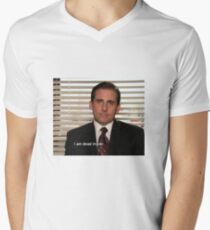 Camiseta de cuello en V La oficina