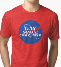 NASA Parody Gay Space Communism Tri-blend T-Shirt
