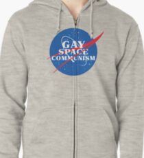 NASA Parody Gay Space Communism Zipped Hoodie