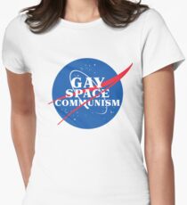 NASA Parody Gay Space Communism Women's Fitted T-Shirt