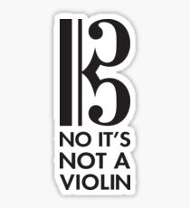 Nein, es ist keine Violine - Alt Clef - Viola Geschenke Sticker