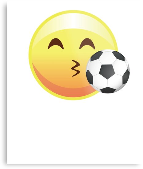 Kissy Face Soccer Emoji Emoticon Funny Sports Tee T Shirt