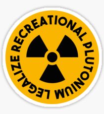 LEGALIZE RECREATIONAL PLUTONIUM ROUND STICKER Sticker