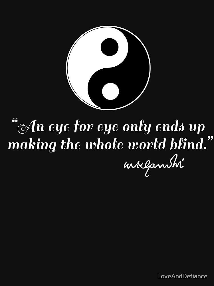Tshirt « Gandhi cite avec Yin Yang », par LoveAndDefiance