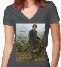 I'll have a Scot on the Rocks! Women's Fitted V-Neck T-Shirt