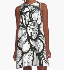 peony graphic floral spring graphic A-Line Dress
