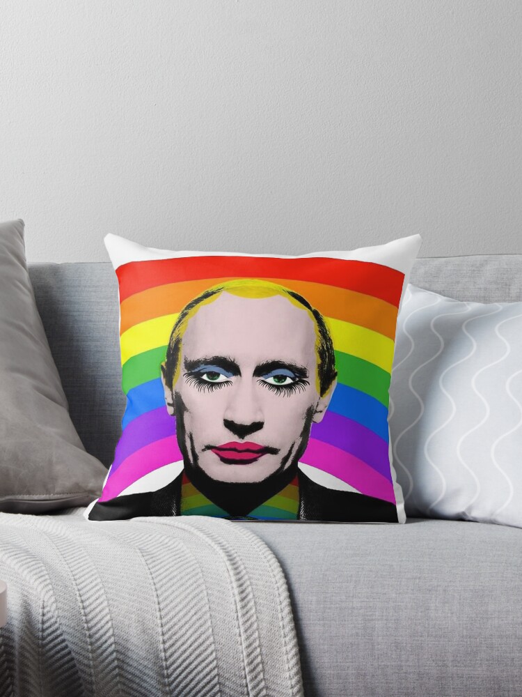 "Vladimir Putin Gay Clown" Throw Pillow by ScottToddy | Redbubble